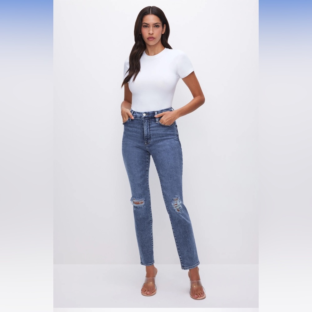 Good American GOOD CLASSIC SLIM STRAIGHT JEANS (size 2)